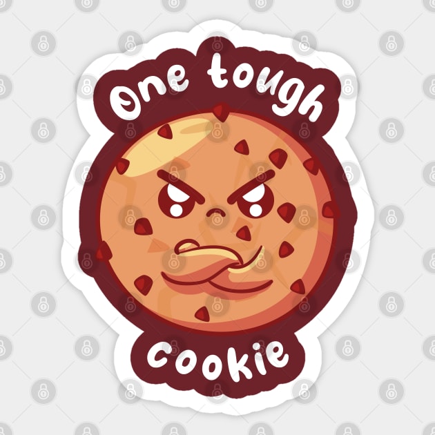 One tough cookie (on dark colors) Sticker by Messy Nessie